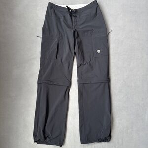 Mountain Hardwear Pants Womens 6 Black Yuma Convertible Hiking Trail Stretch UPF